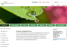 Tablet Screenshot of bremerkrebsgesellschaft.de